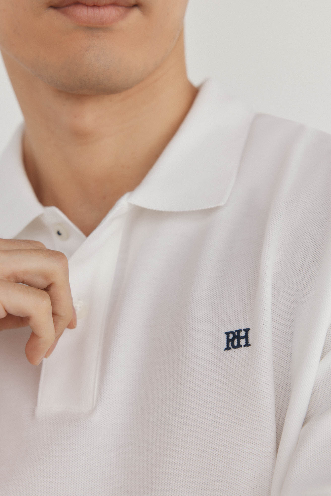 Pedro del Hierro Basic piqu&eacute; polo shirt Ecru
