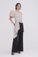 Pedro del Hierro Polka-dots poplin top Several