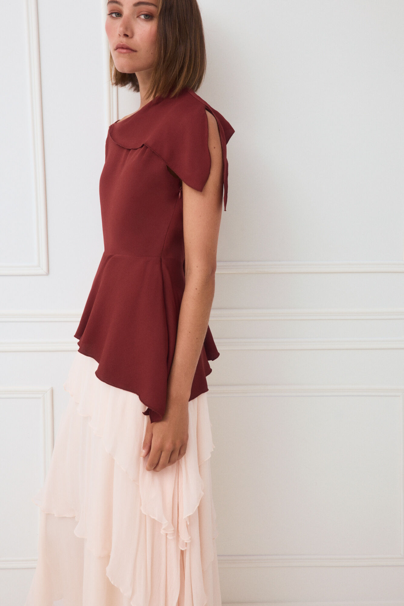 TFP by Tamara Falc&oacute; Asymmetric dress Brown