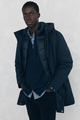Pedro del Hierro Short hooded parka Blue