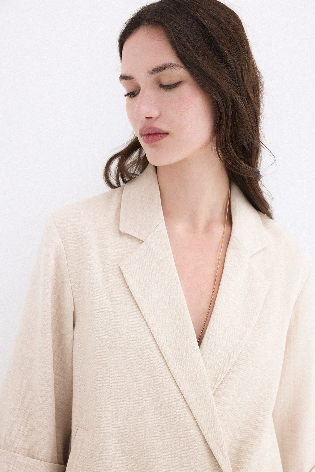 Pedro del Hierro Blazer fluida Marrom