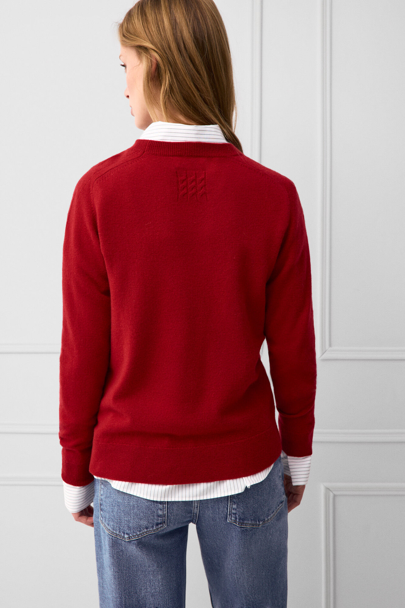 TFP by Tamara Falc&oacute; Basic openwork wool jumper Red