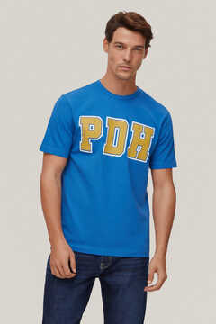 Pedro del Hierro Camiseta logo grande Azul