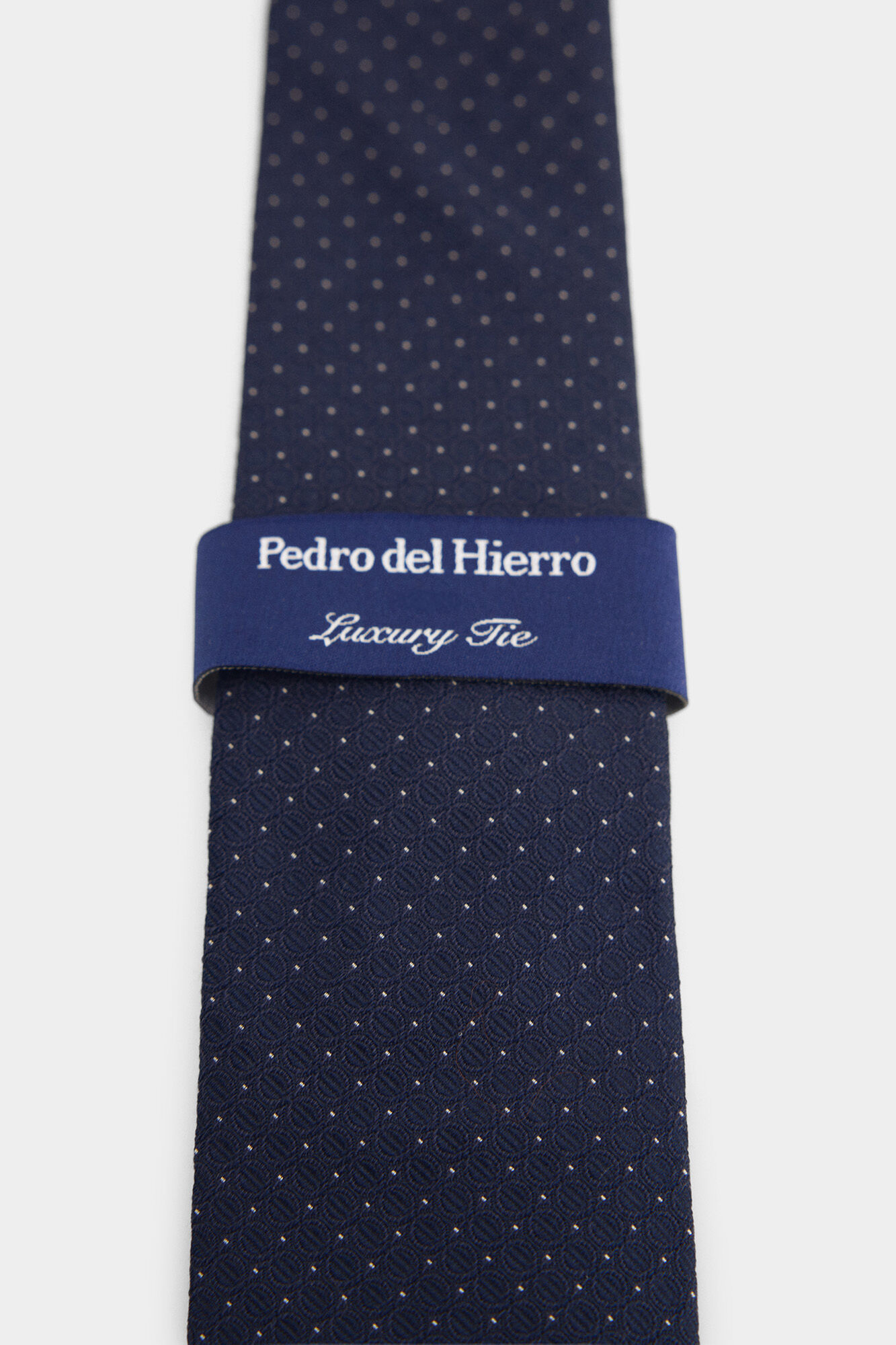 Pedro del Hierro Natural silk tie Blue
