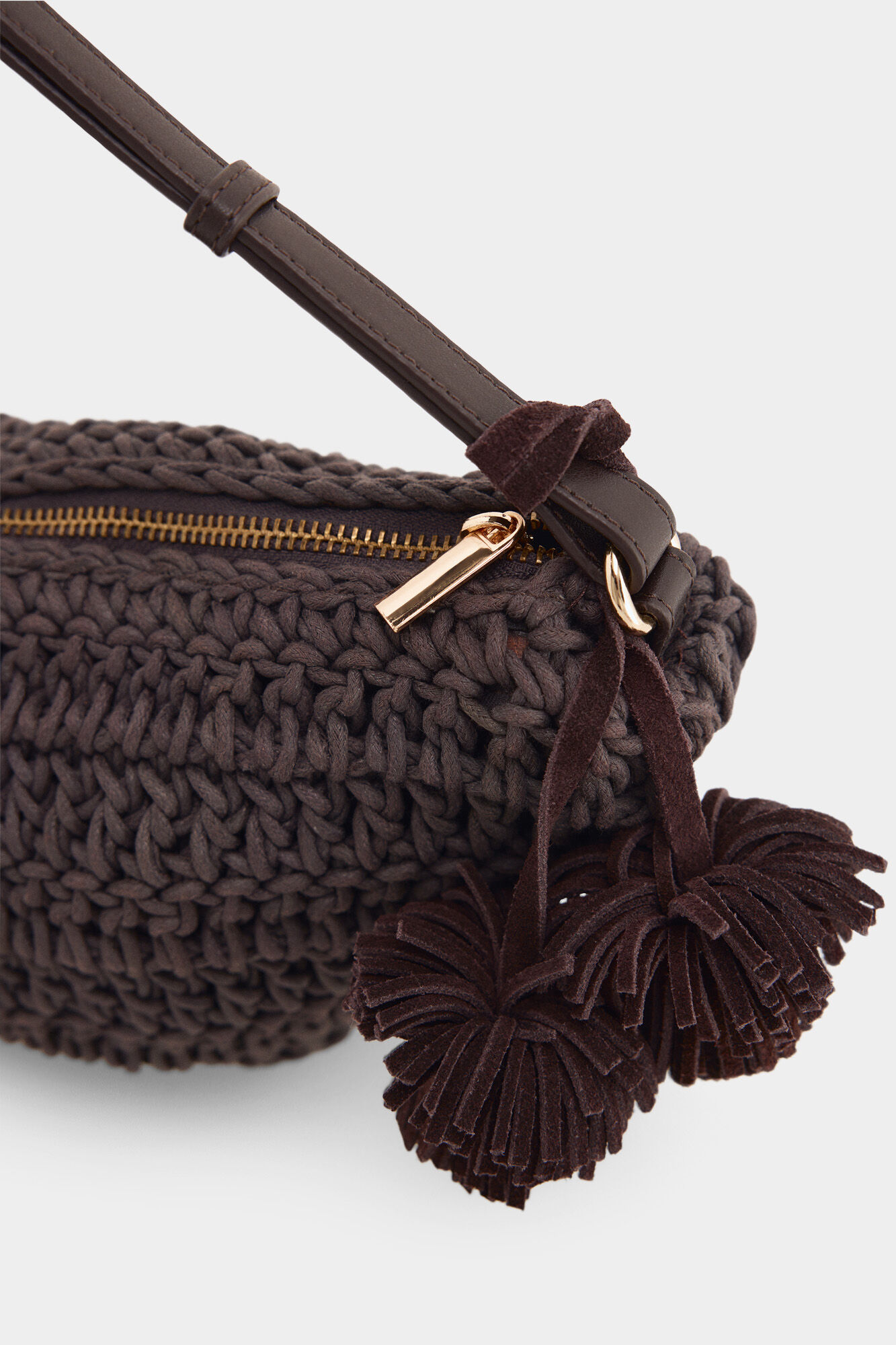 Pedro del Hierro Braided knit bag Brown