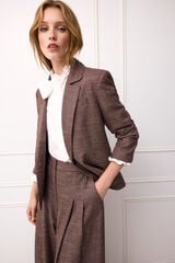 TFP by Tamara Falc&oacute; Checked blazer Brown