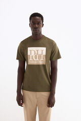 Pedro del Hierro Large logo T-shirt Green