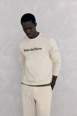 Pedro del Hierro Sweatshirt logo crew neck Beige