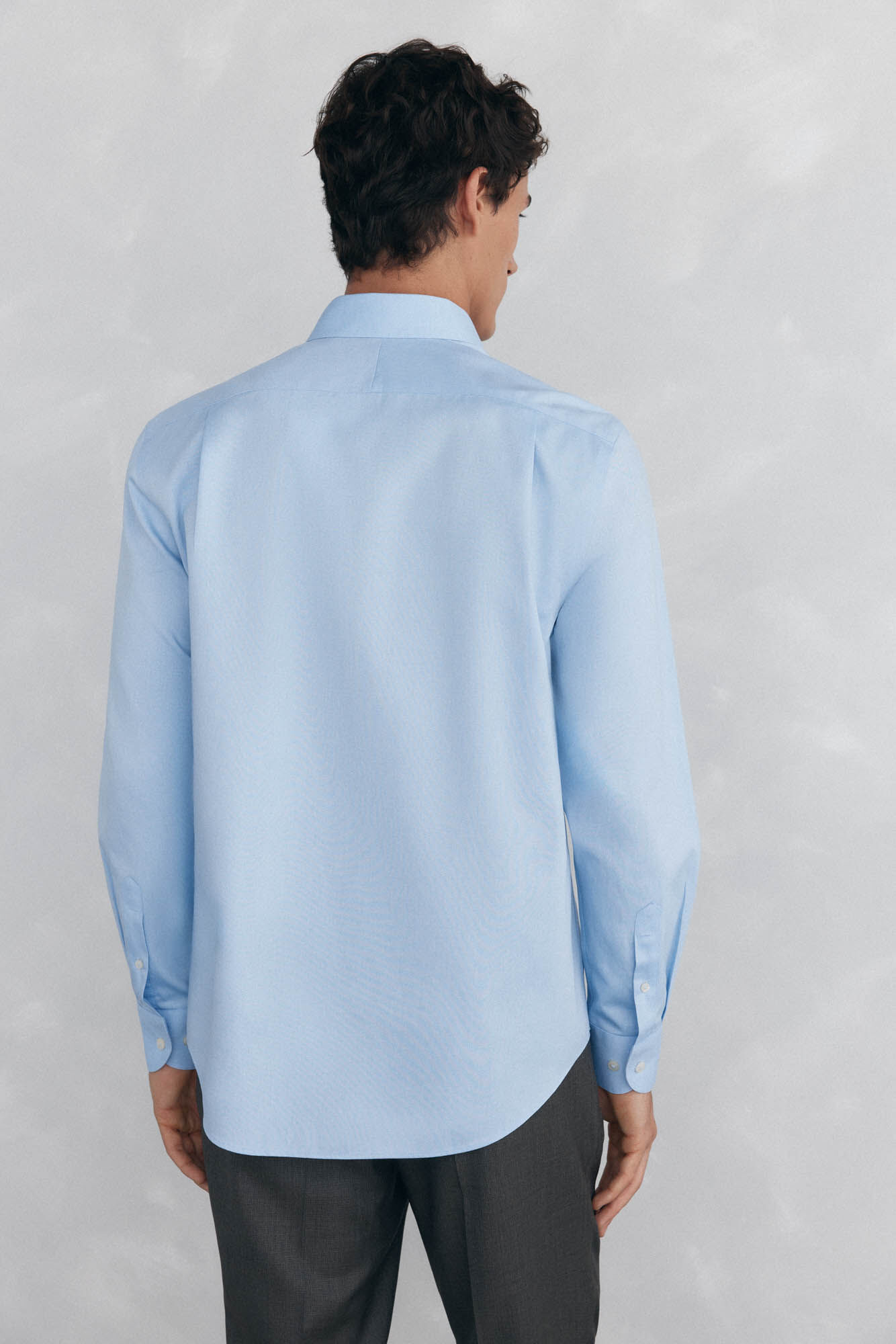 Pedro del Hierro Camisa social lisa que n&atilde;o pode ser passada a ferro + resistente a manchas Azul