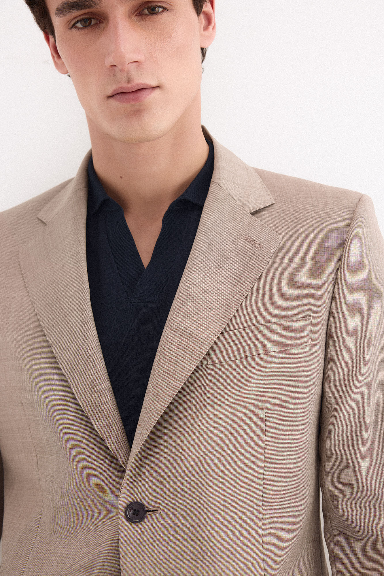 Pedro del Hierro Structured tailored blazer Brown