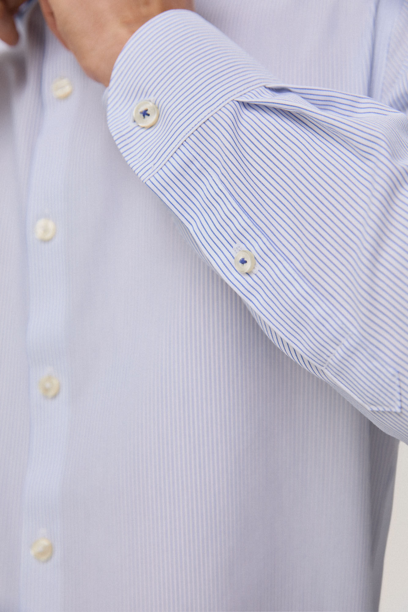 Pedro del Hierro Camisa vestir non iron y antimanchas rayas regular fit White