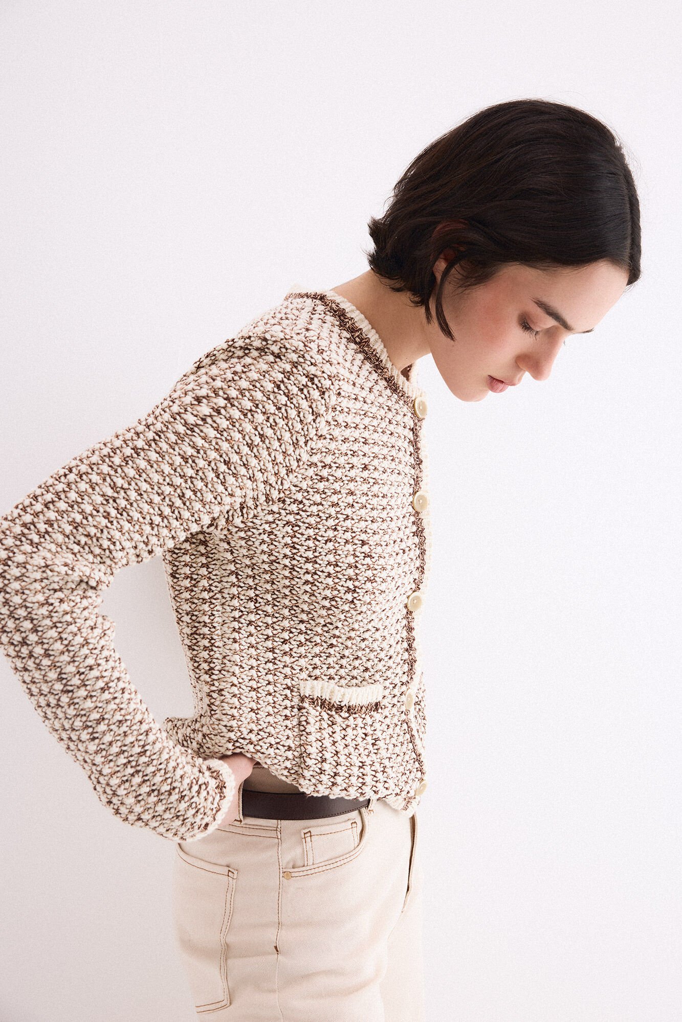 Pedro del Hierro Multicoloured textured jersey-knit jacket