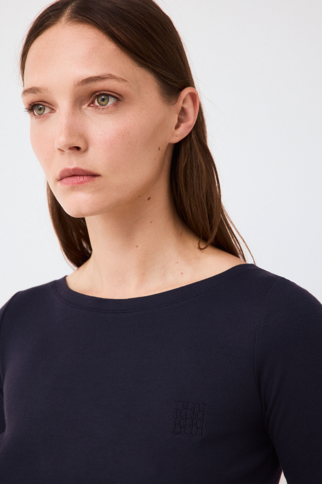 Pedro del Hierro Boat neck ribbed T-shirt