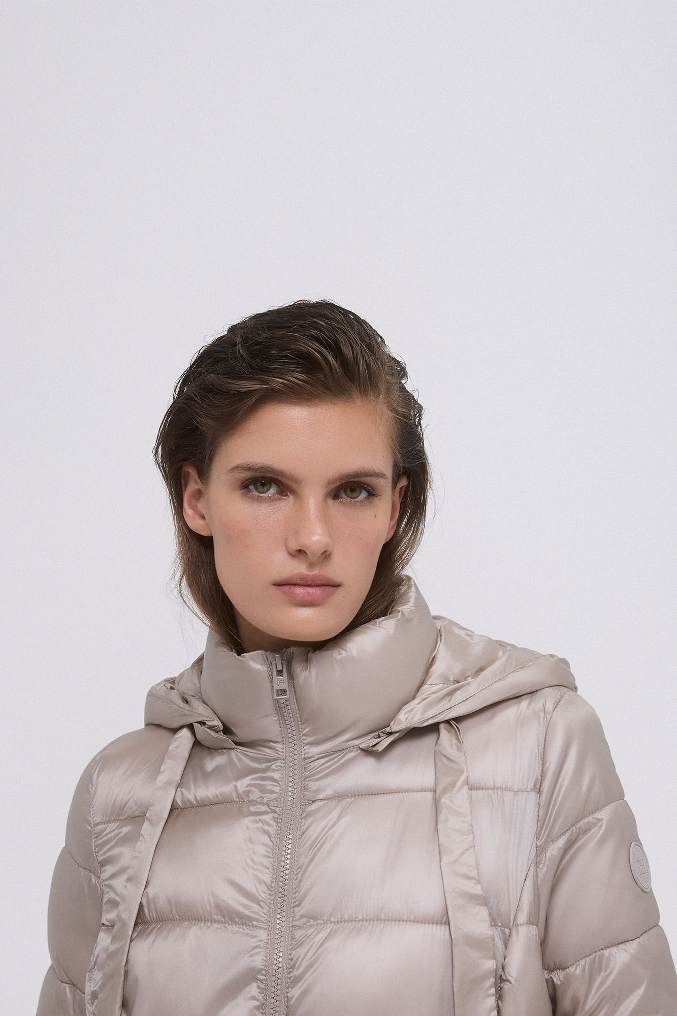 Pedro del Hierro Parka acolchada capucha Beige