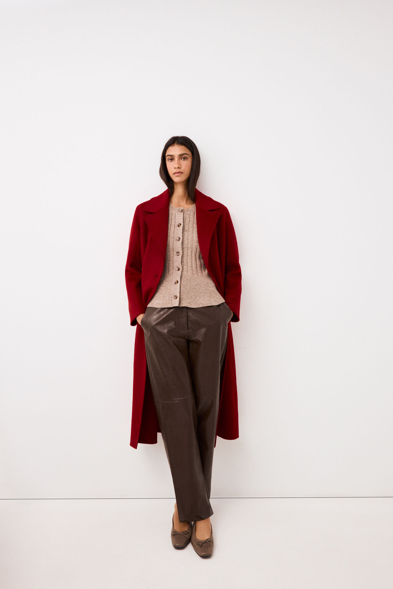 Pedro del Hierro Double-faced coat Red