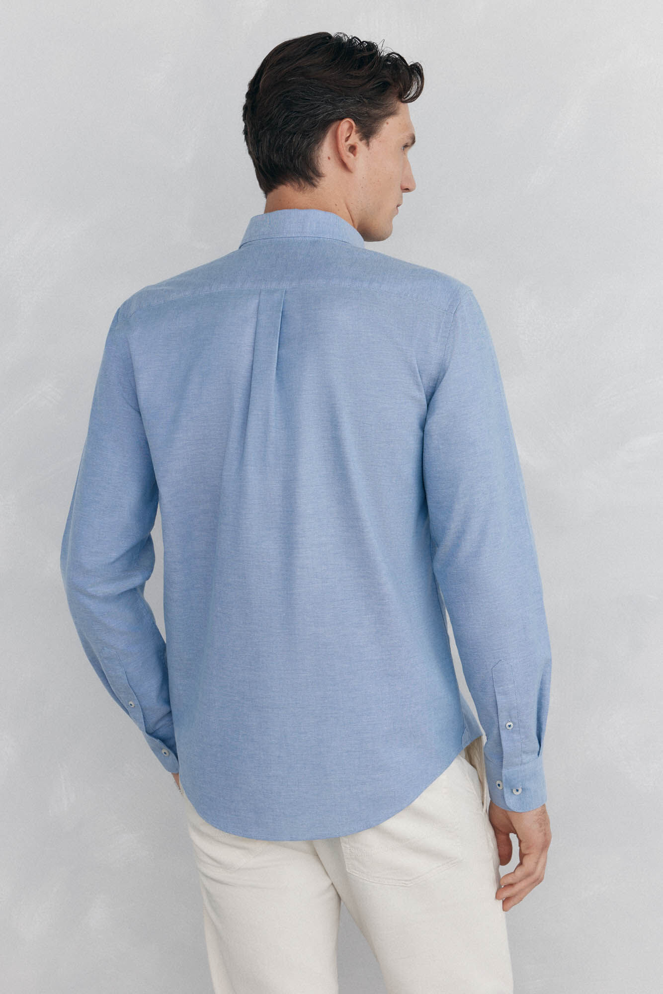 Pedro del Hierro Plain non-iron Oxford shirt Blue