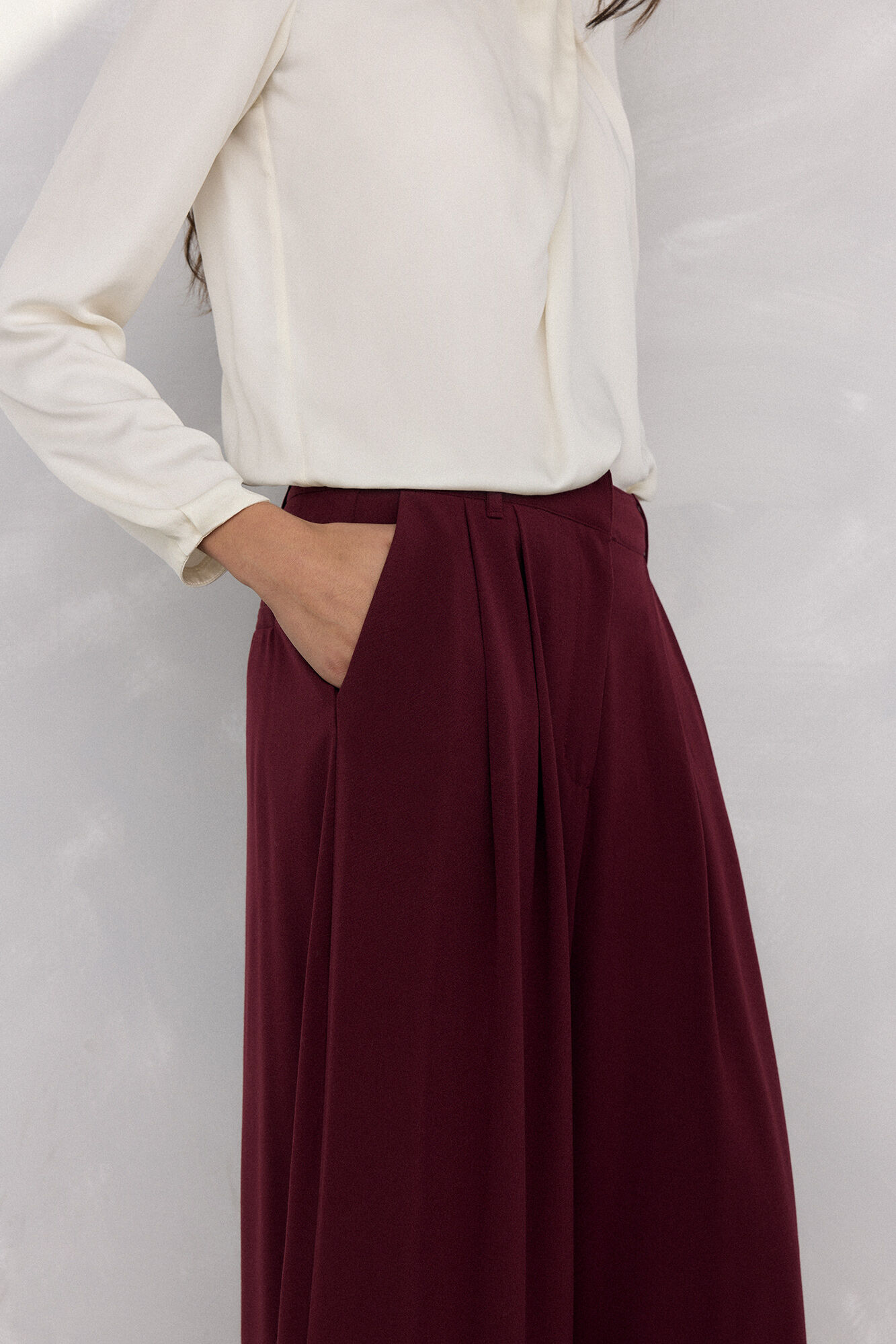 Pedro del Hierro skirt pants Burgundy
