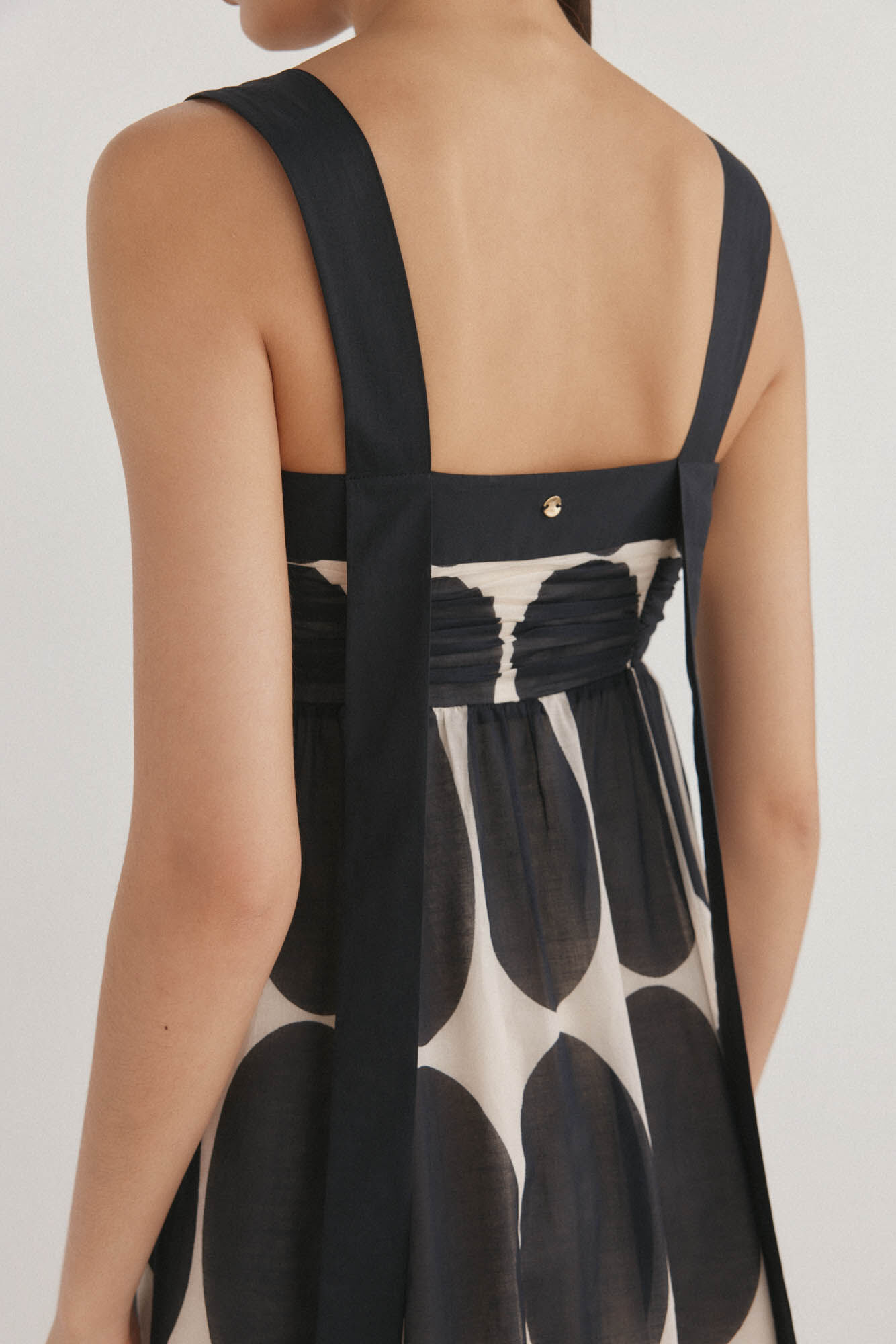 Pedro del Hierro Vestido com estampado contrastante Marfim