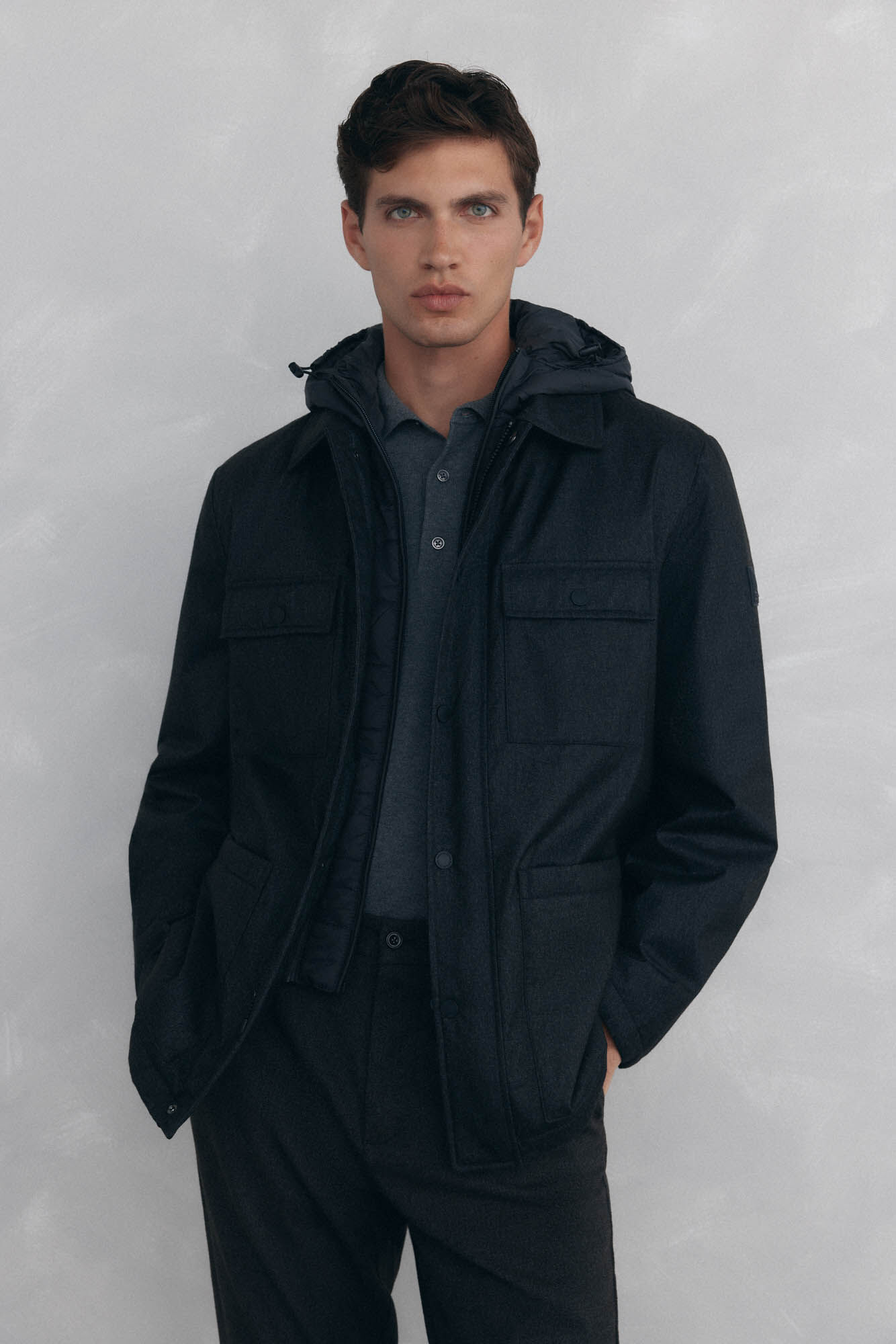 Pedro del Hierro 4-pocket jacket with views Grey