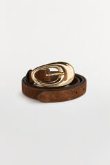 Pedro del Hierro Oval buckle belt Brown