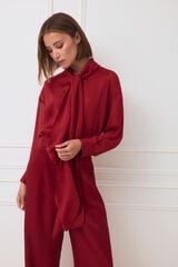TFP by Tamara Falc&oacute; Combined bow blouse Red