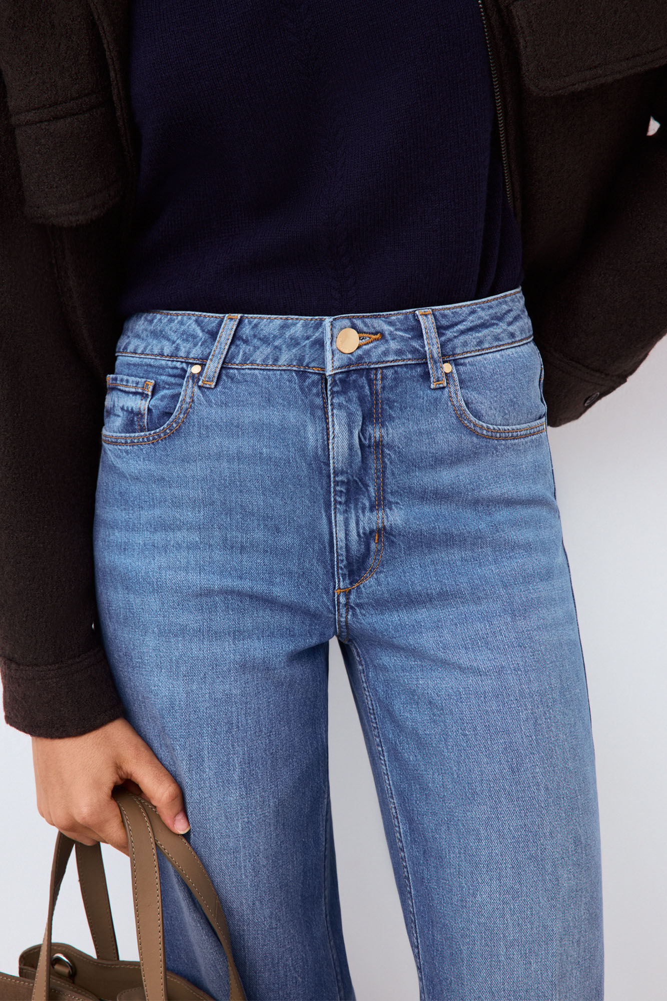 Pedro del Hierro Soft touch wide leg jeans Blue