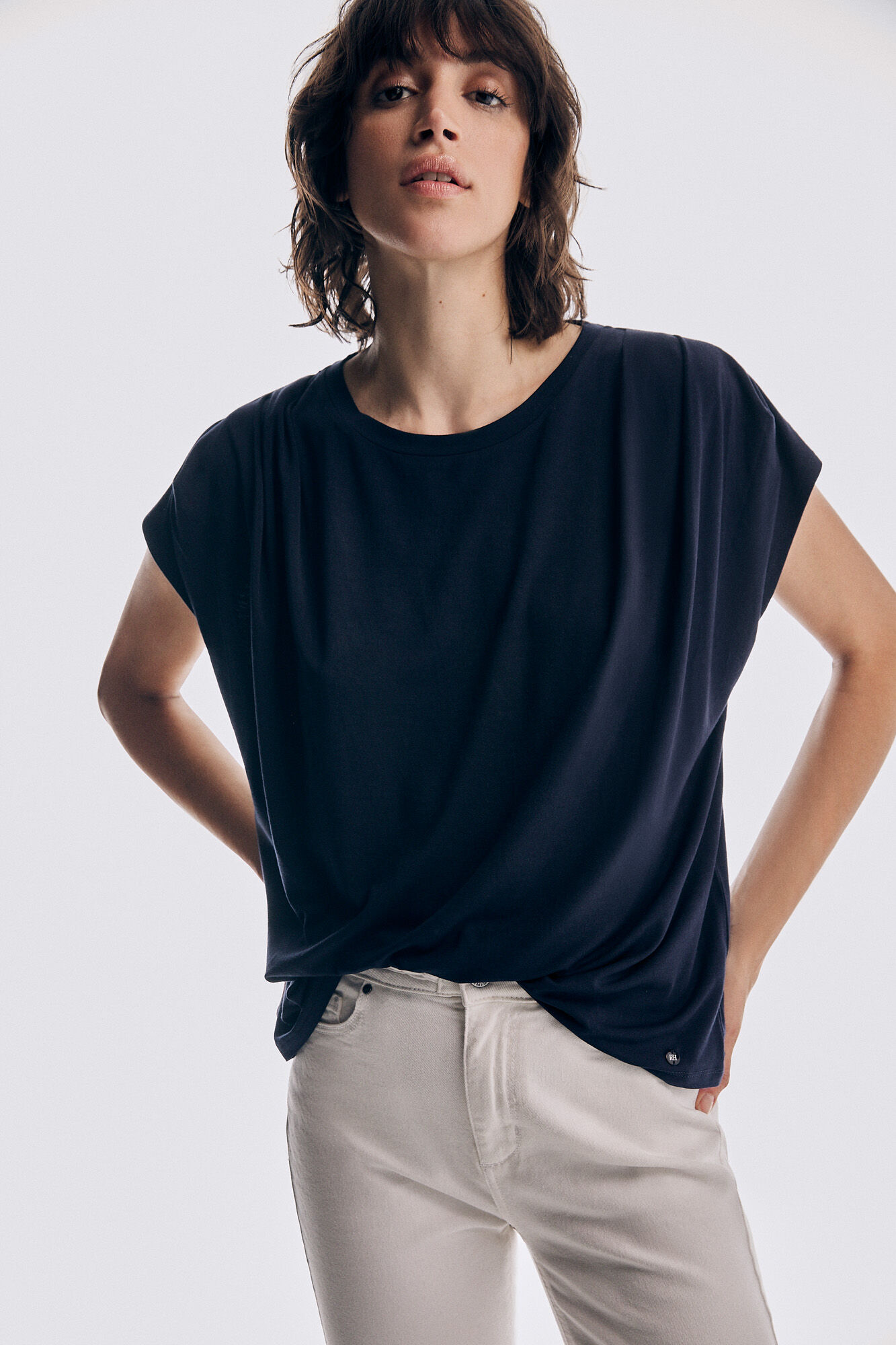 Pedro del Hierro Top manga corta Azul