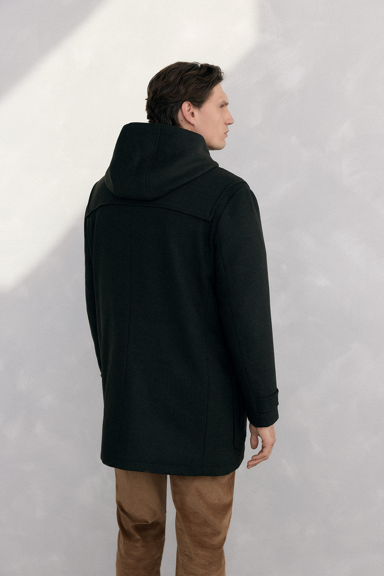 Pedro del Hierro Wool trench coat with alamares Green