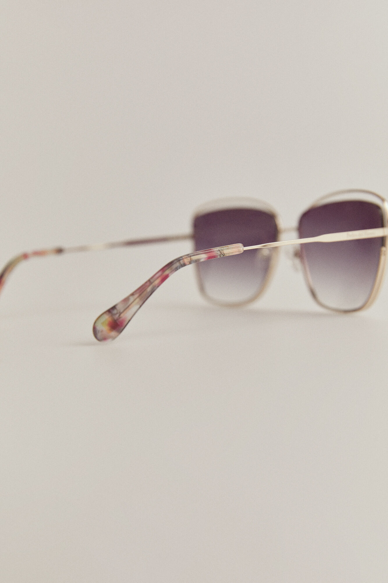 Pedro del Hierro Gold temple maxi sunglasses Yellow