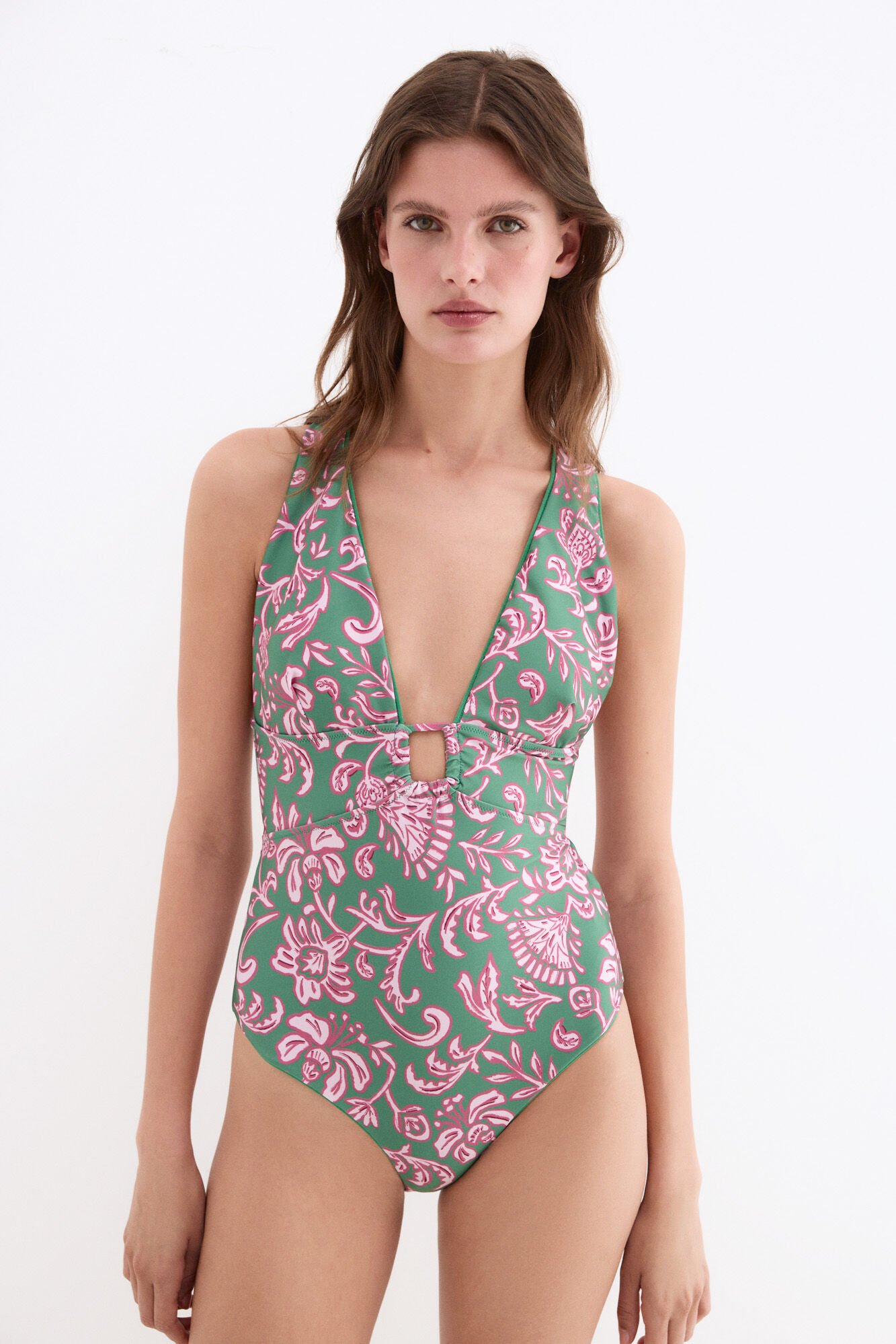 Pedro del Hierro Fato de banho estampado Rosa