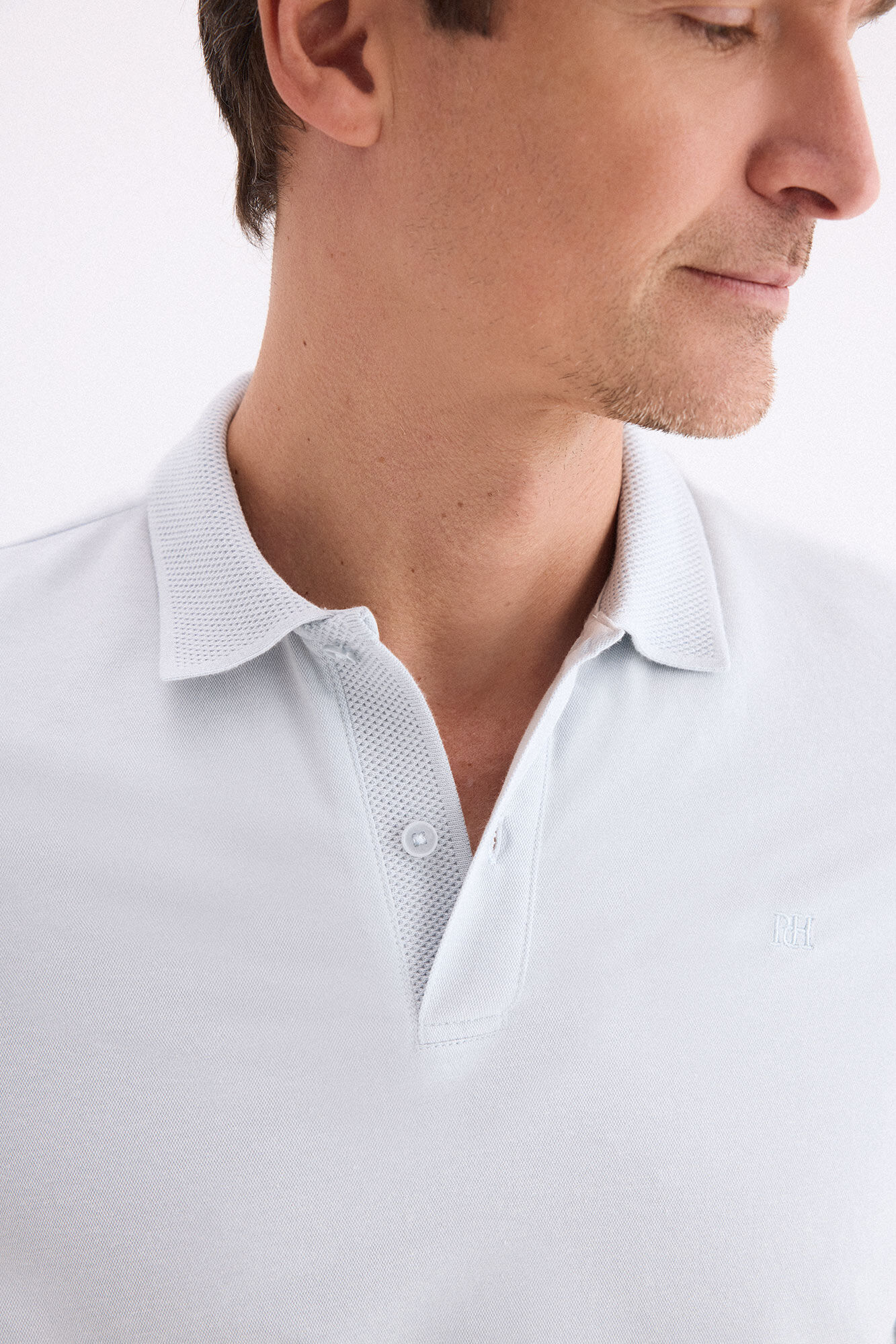 Pedro del Hierro Long sleeve polo shirt Blue