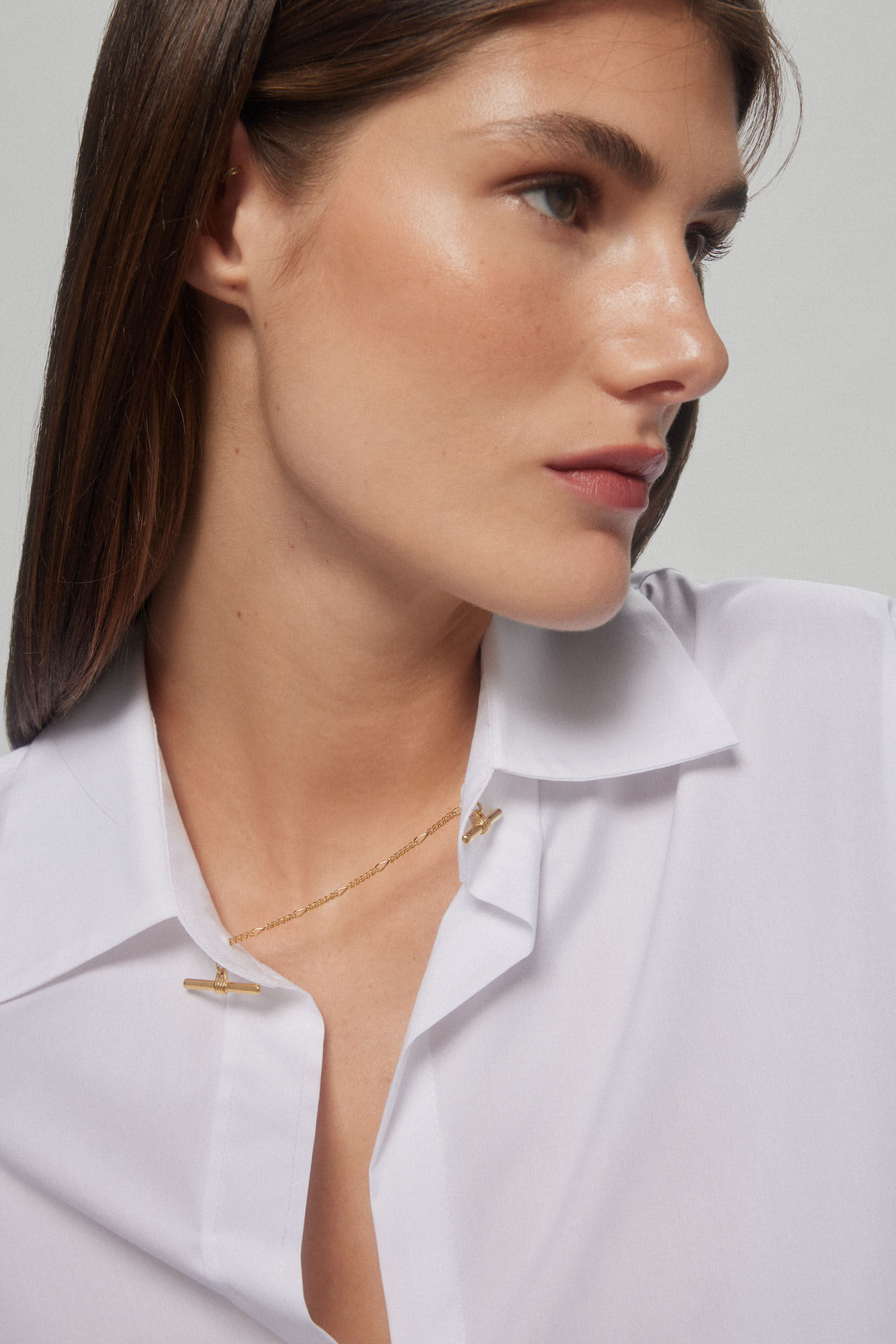 TFP by Tamara Falc&oacute; Poplin chain shirt White