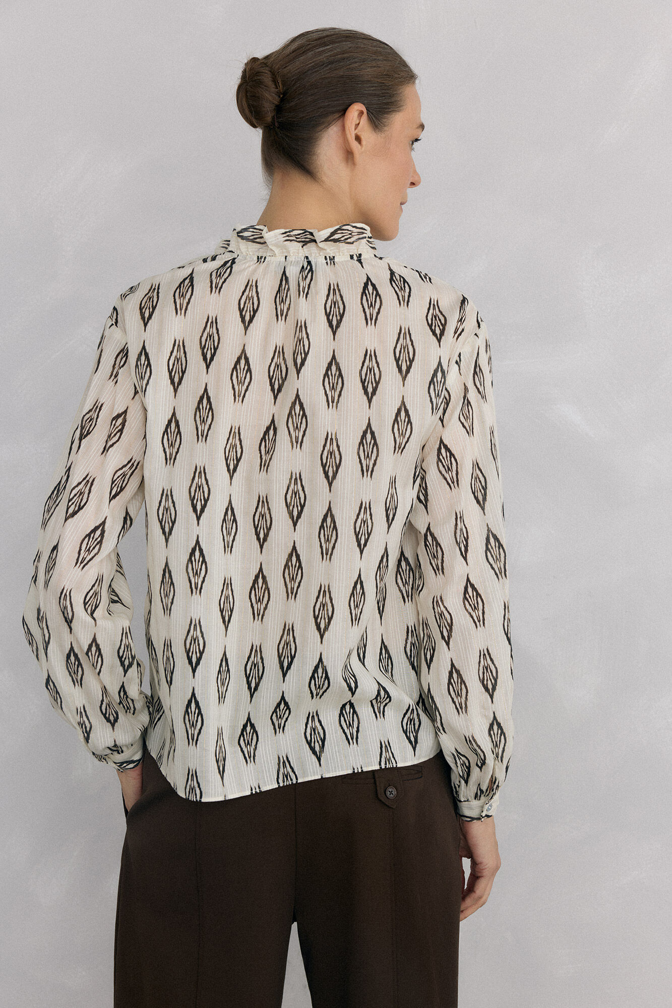 Pedro del Hierro Blusa estampada Marfim