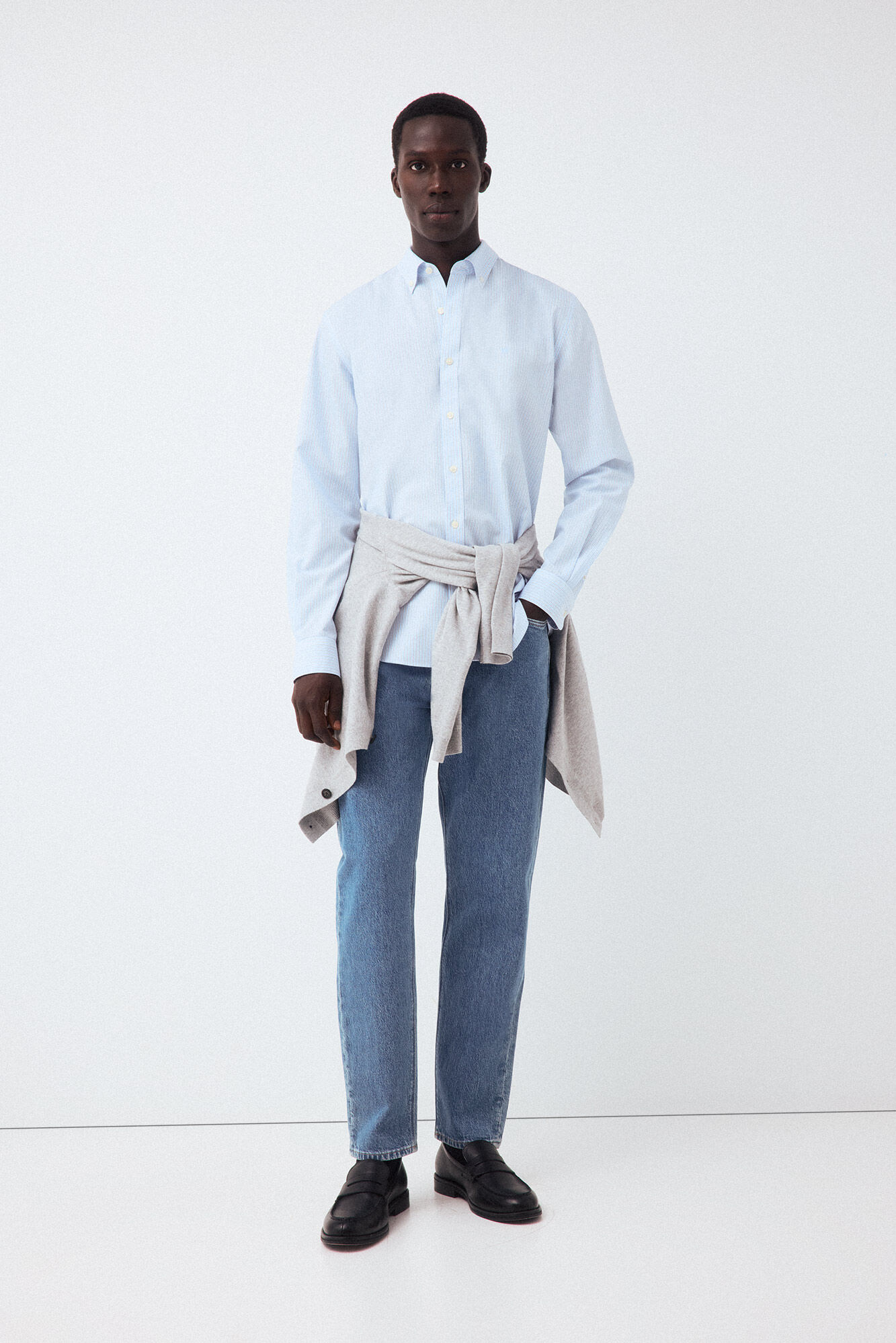Pedro del Hierro Striped shirt Blue