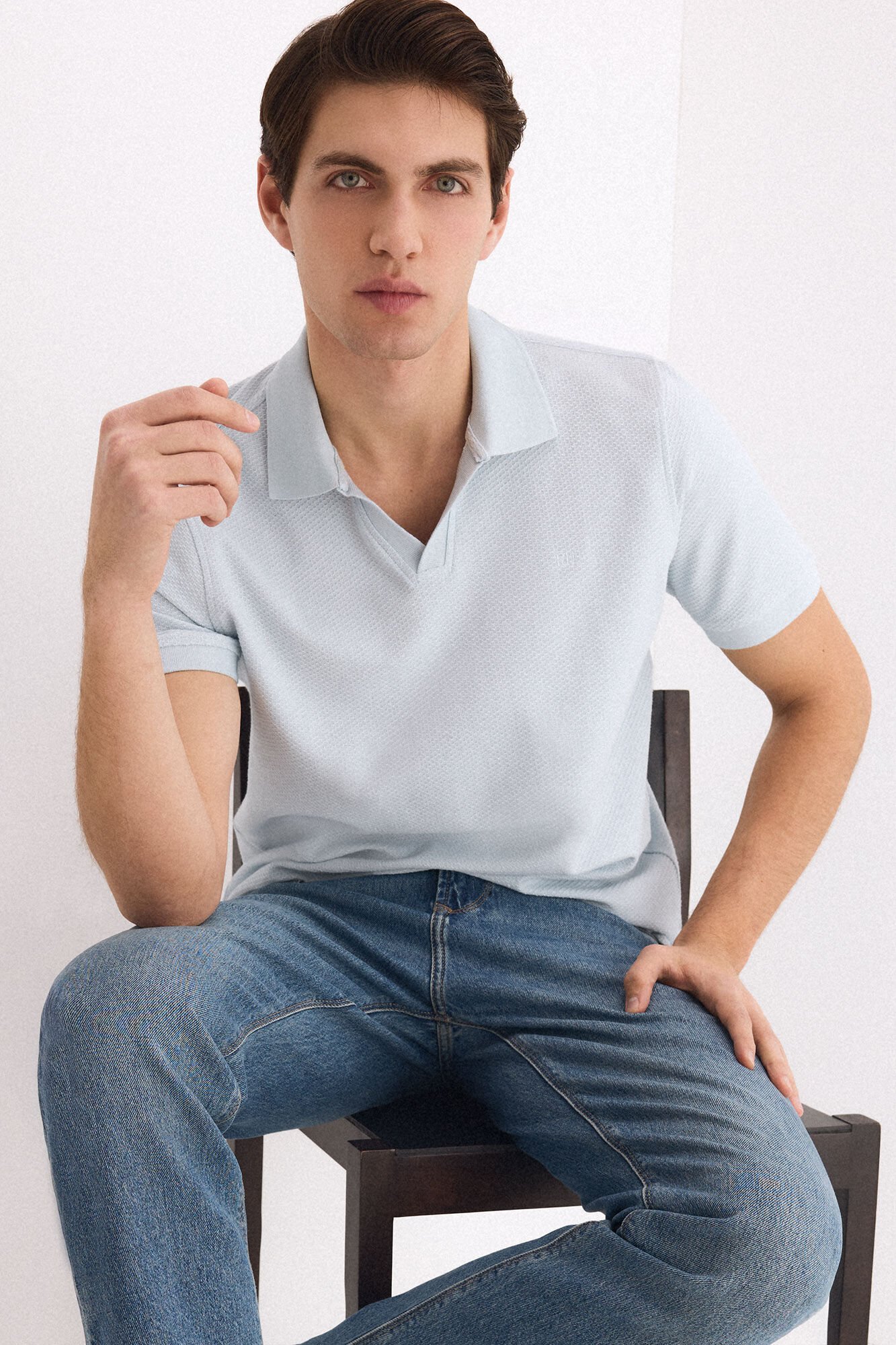 Pedro del Hierro Textured polo shirt