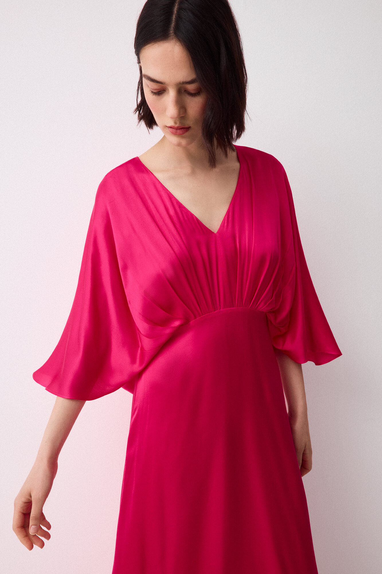 Pedro del Hierro Draped fluid sleeve dress