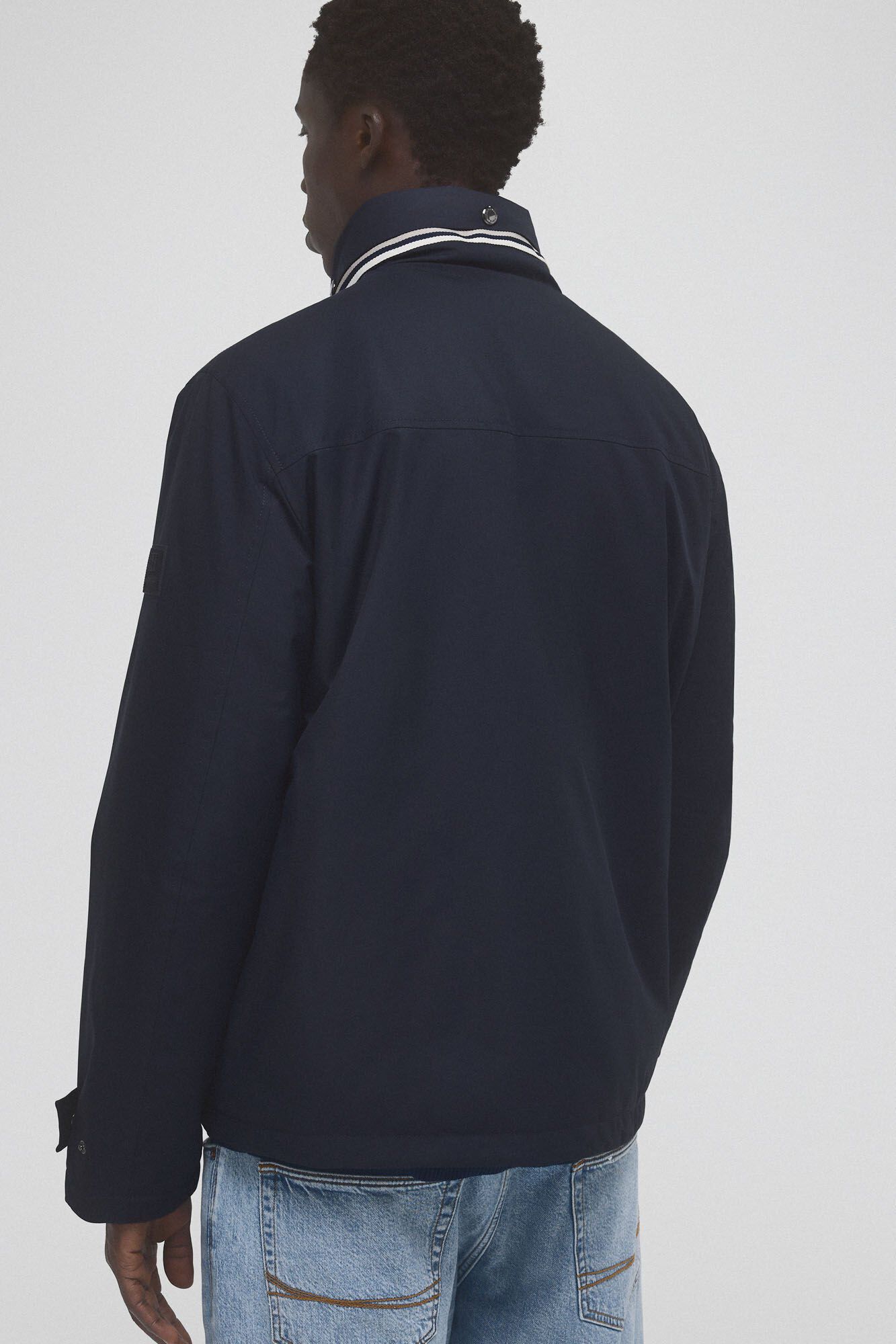 Pedro del Hierro Jacket with detachable hood Blue