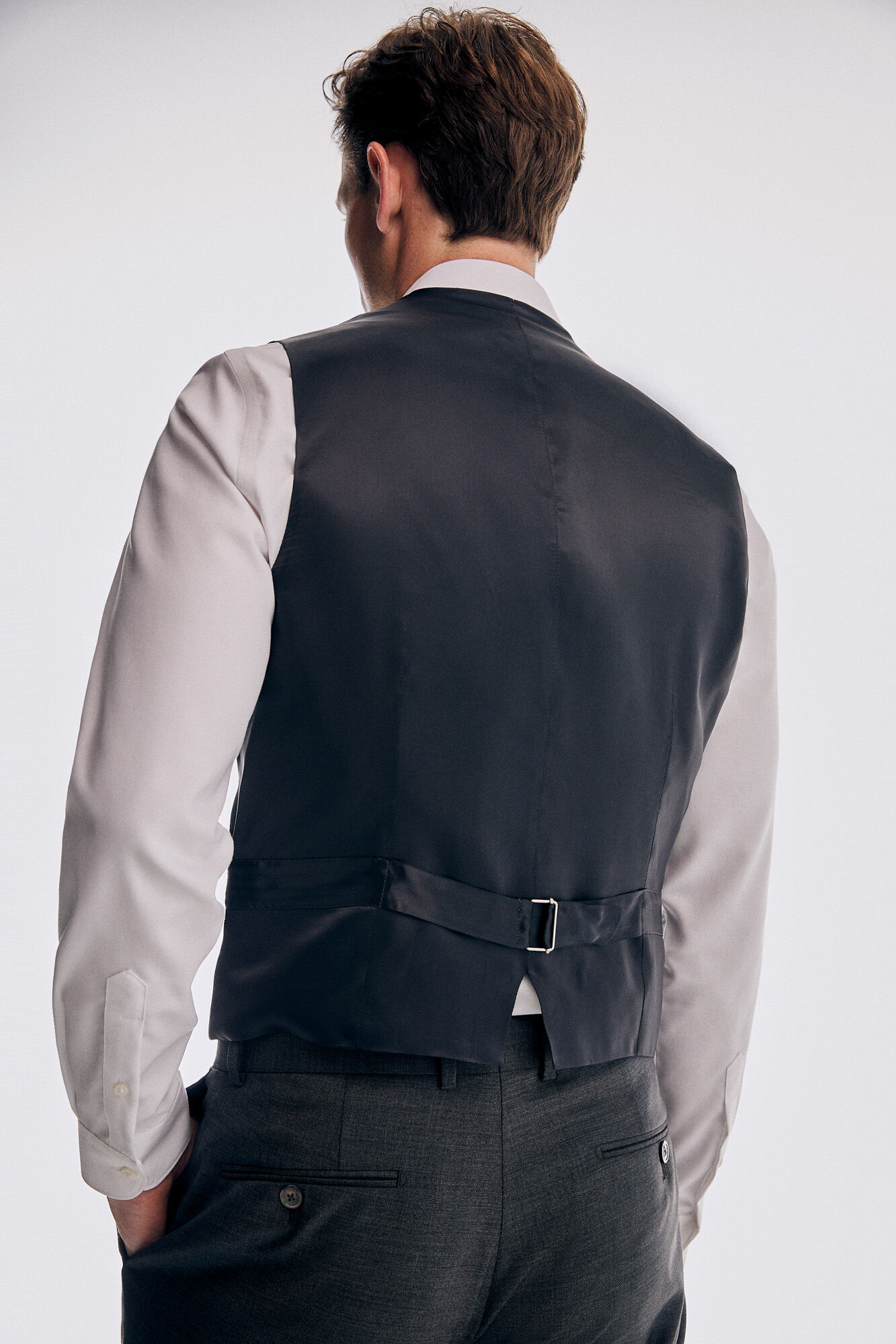 Pedro del Hierro Colete cinzento tailored fit Cizento