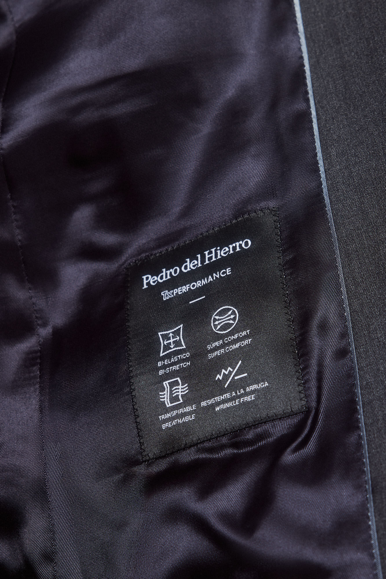 Pedro del Hierro Americana lisa bi-stretch tailored Gris