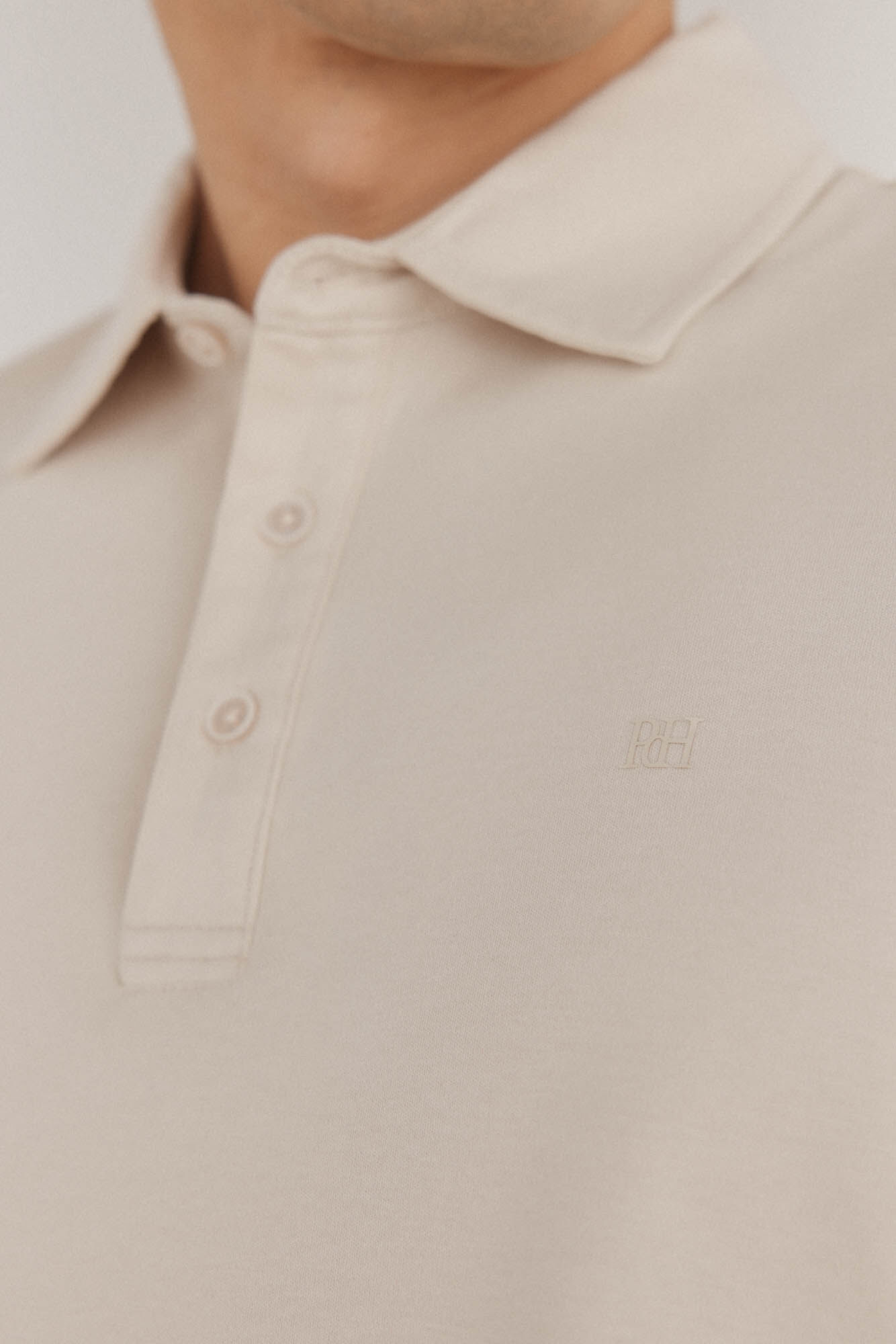 Pedro del Hierro Mercerized polo shirt Beige