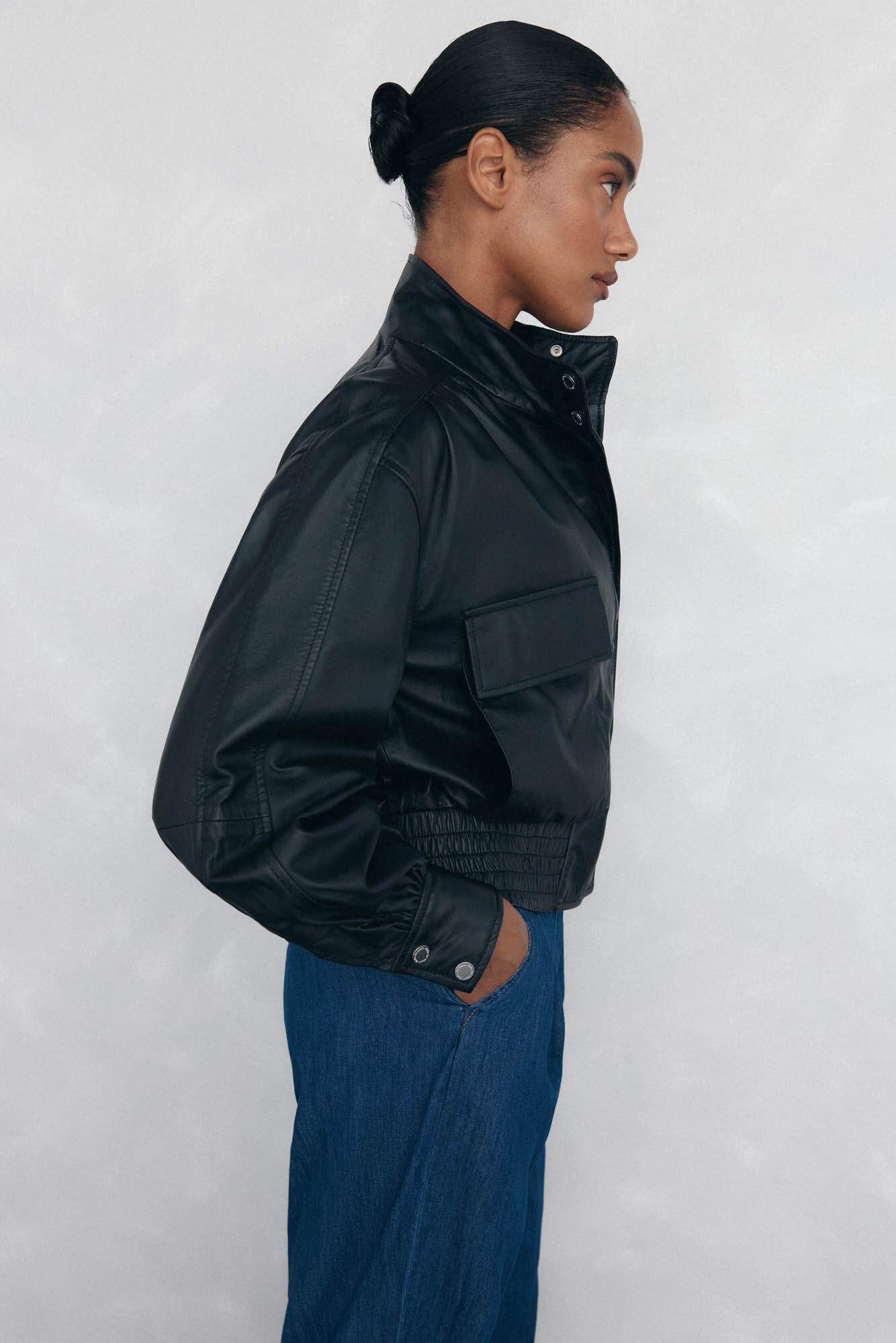 Pedro del Hierro Nappa bomber jacket Black