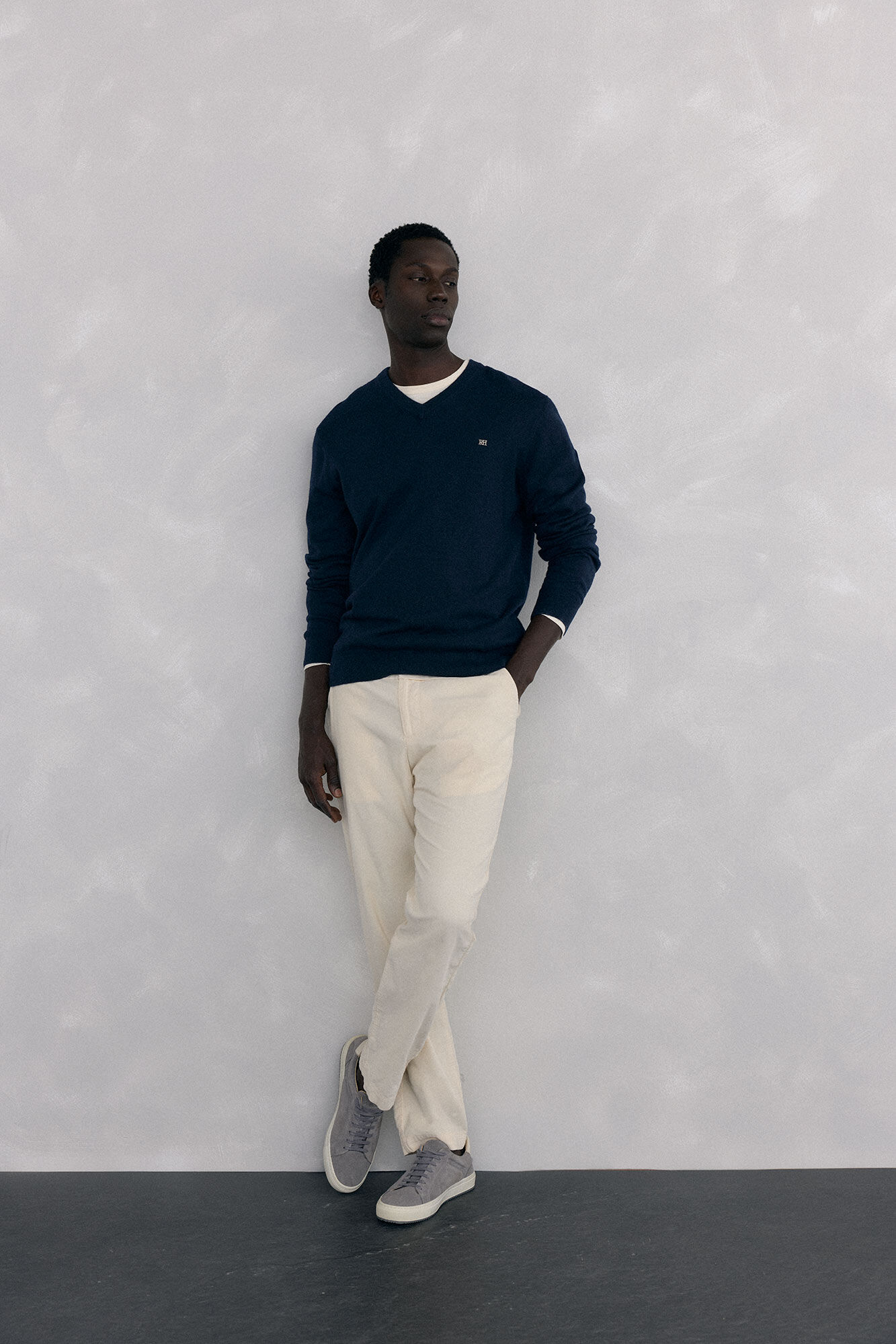 Pedro del Hierro Merino wool and cashmere V neck