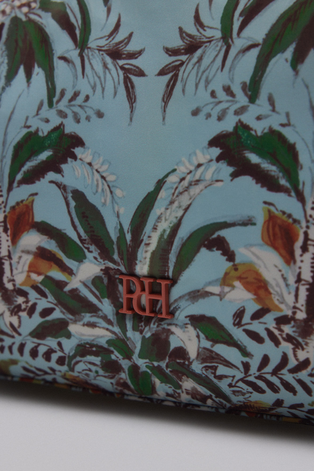 Pedro del Hierro Bolso tote nylon estampado Azul