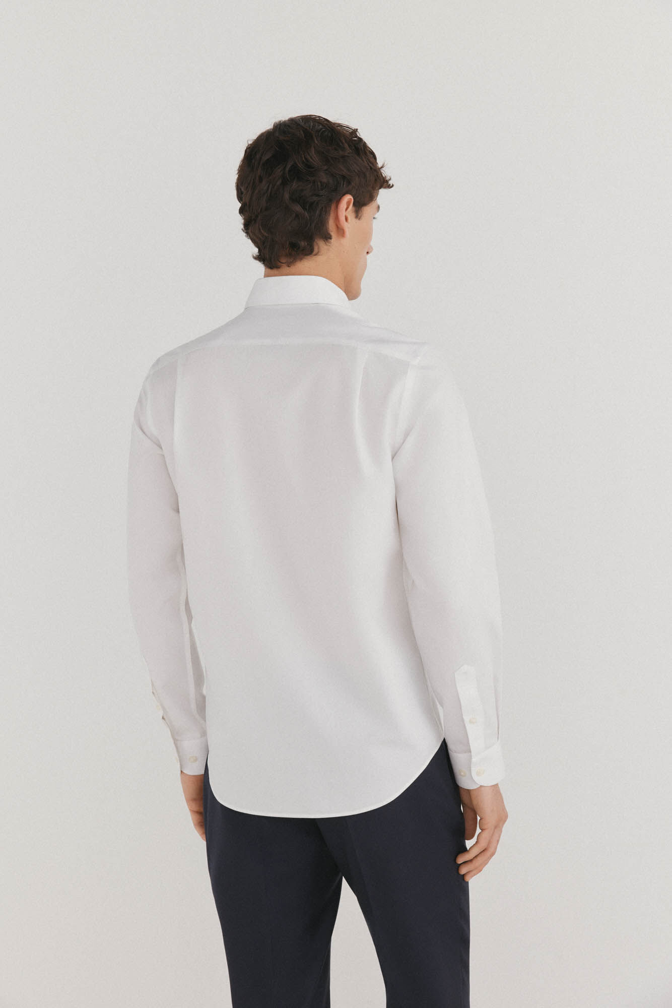 Pedro del Hierro Plain non iron + stain resistant dress shirt White