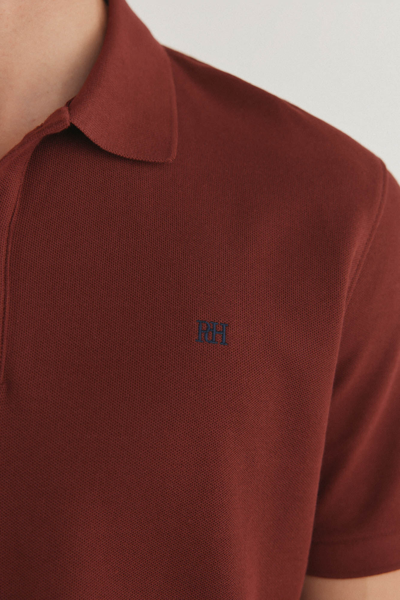 Pedro del Hierro Polo b&aacute;sico slim Bordeaux