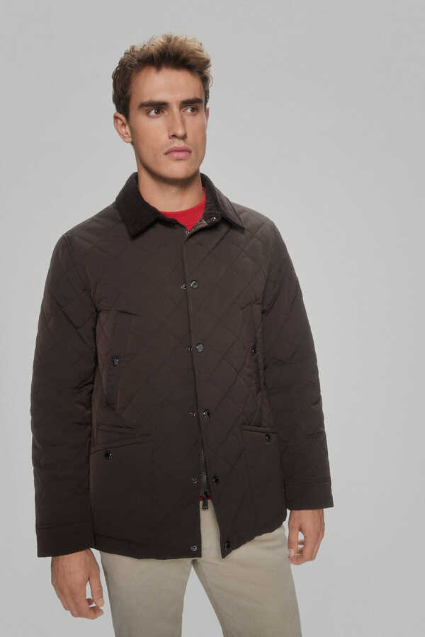 Pedro del Hierro Corduroy collar jacket Brown