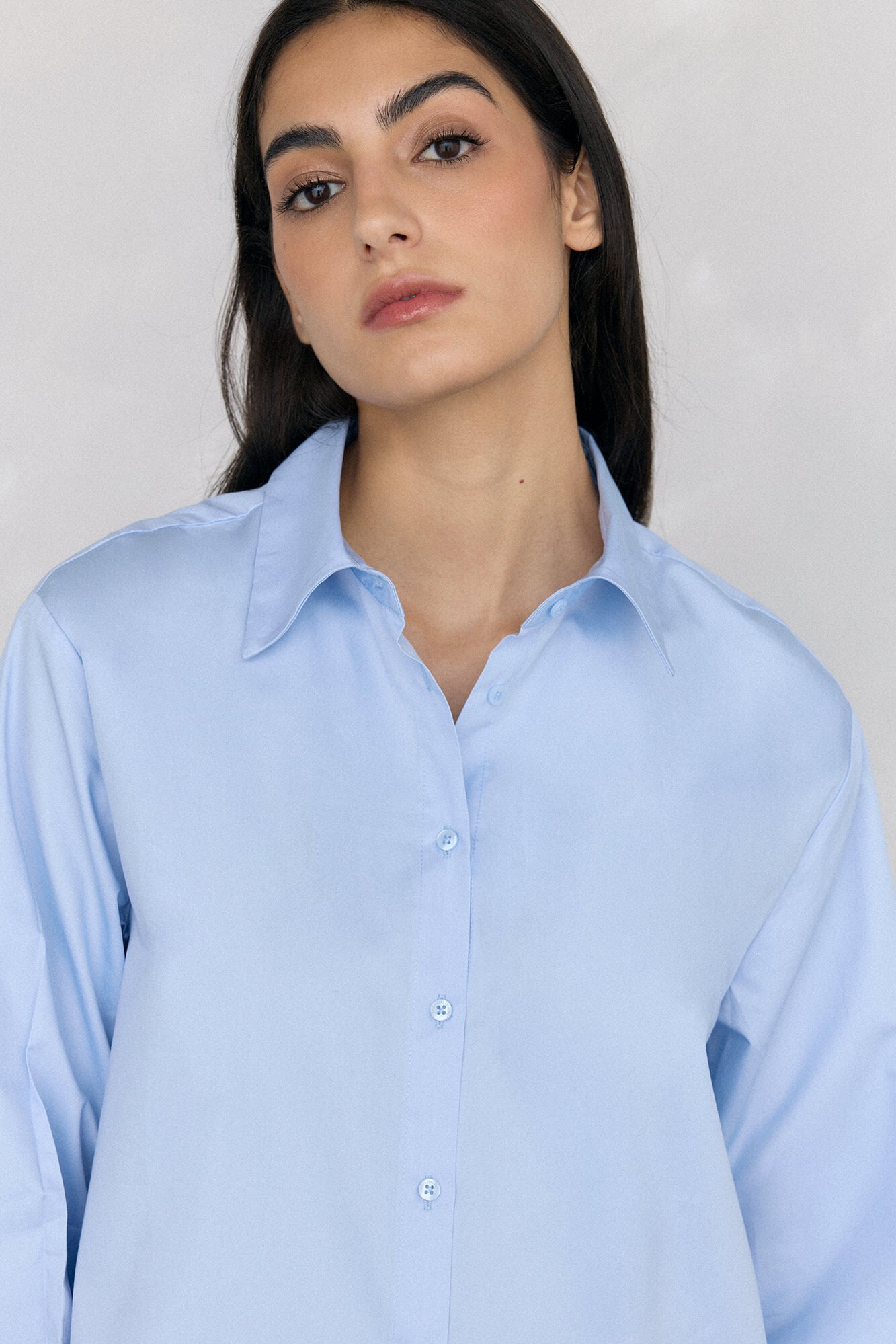 Pedro del Hierro Plain oversized shirt Blue