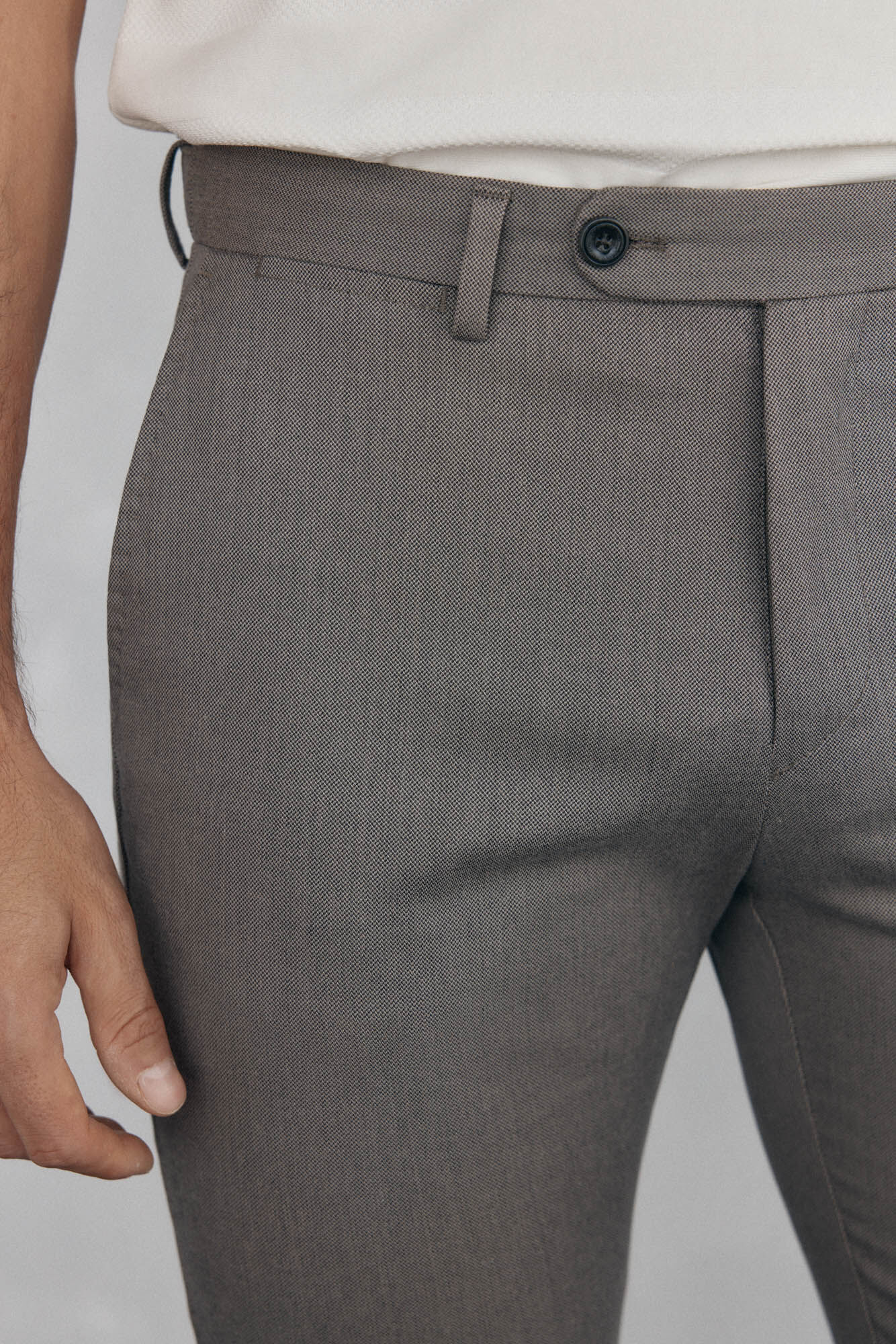 Pedro del Hierro Slim-fit print chinos pants Beige