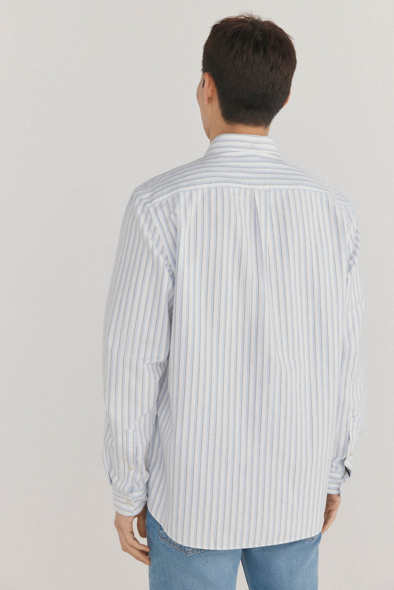 Pedro del Hierro Camisa iconic oxford rayas Blanco
