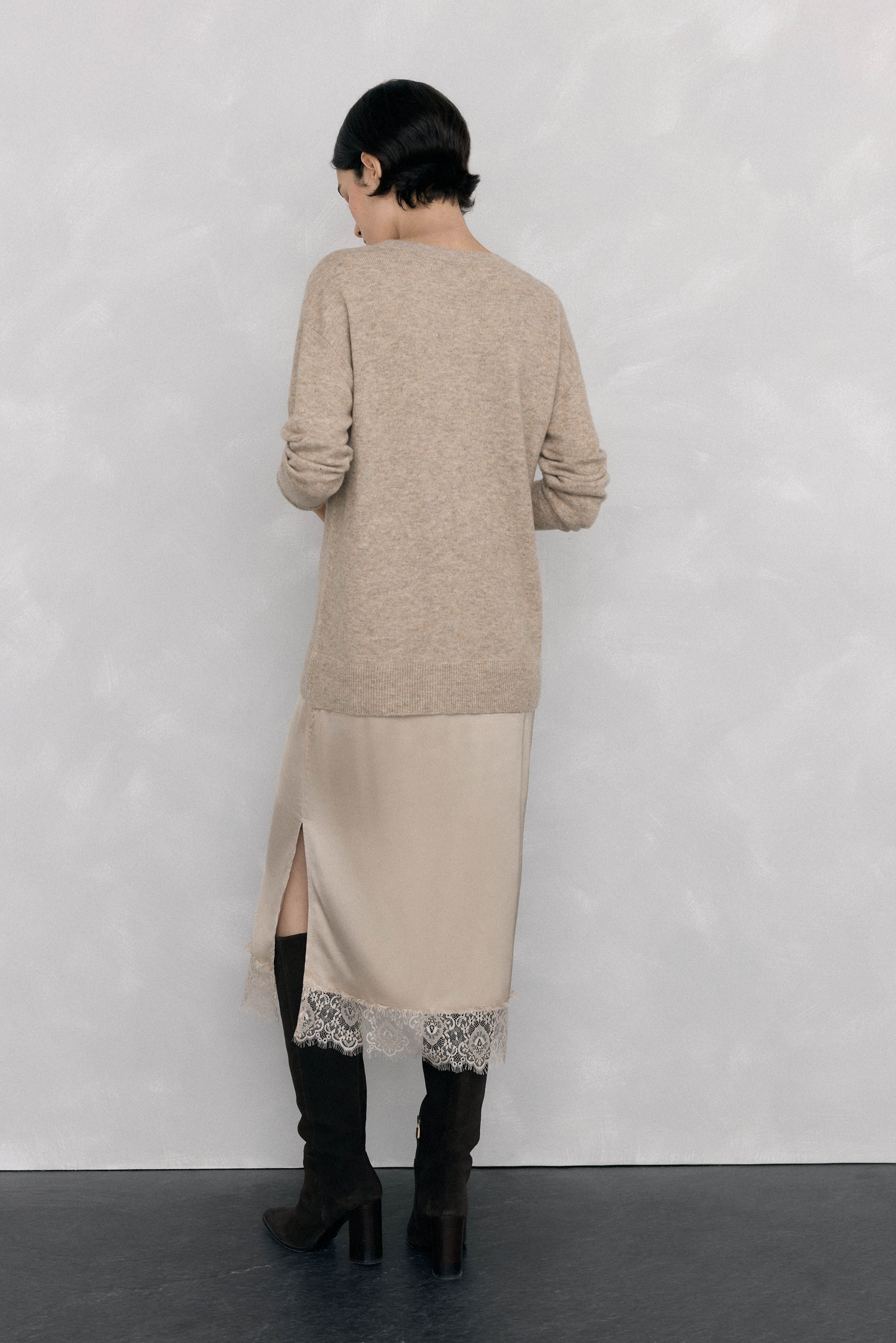 Pedro del Hierro Lingerie jersey-knit dress Beige